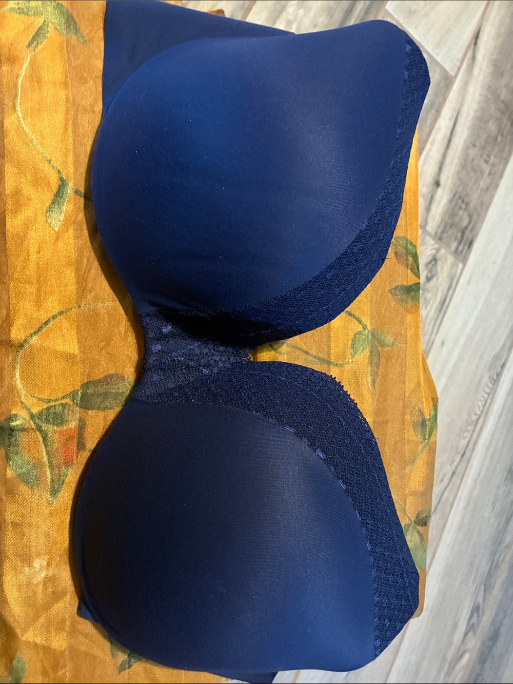 Incredible by Victoria's Secret   36DD. Navy Blue and lace bra